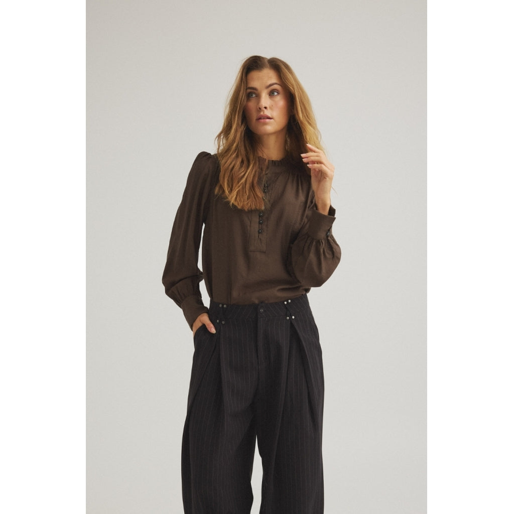 One Two Flow Bluse Chicory Coffee Brun