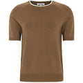 Soft Rebels Marla Contrast Strik Kortærmet Bison Brun