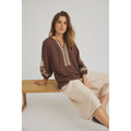 One Two Vina Bluse Mørke Brun