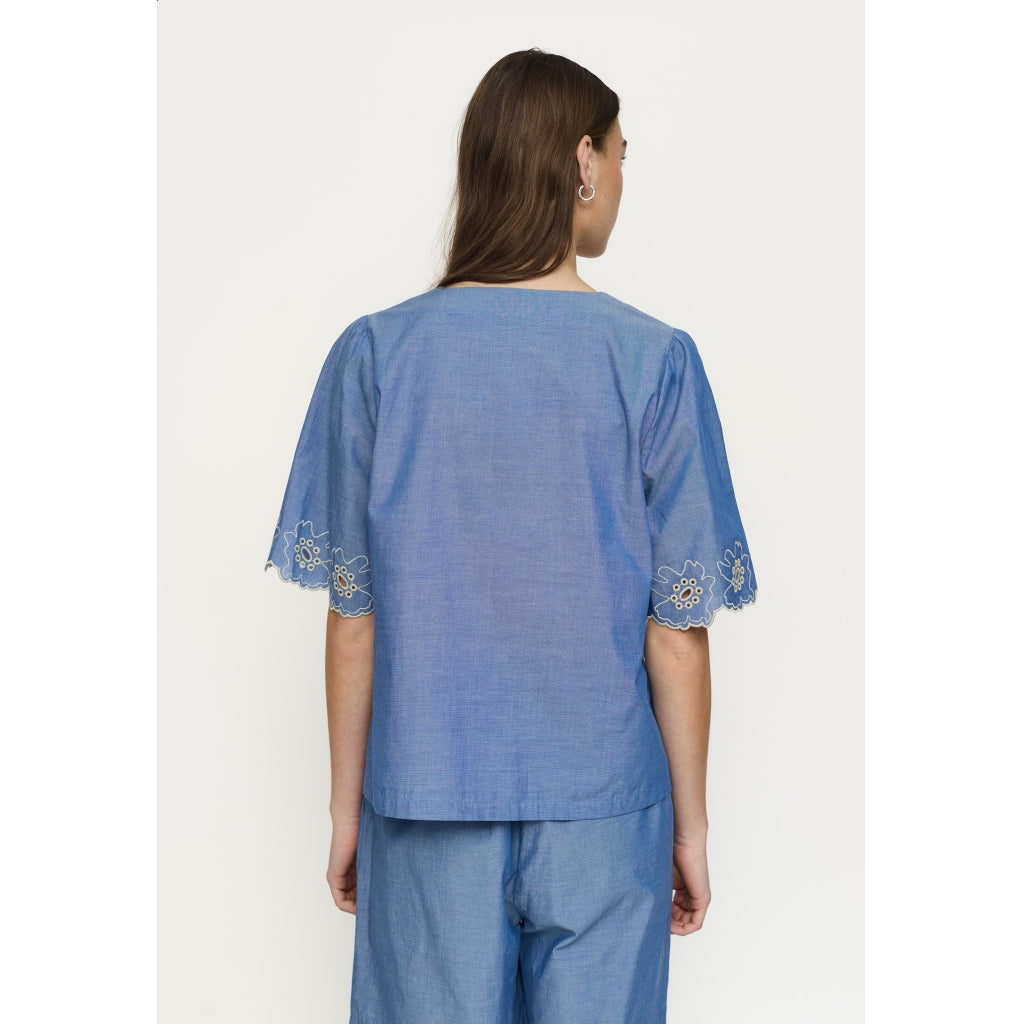 Soft Rebels Gada Skjorte Indigo Blå