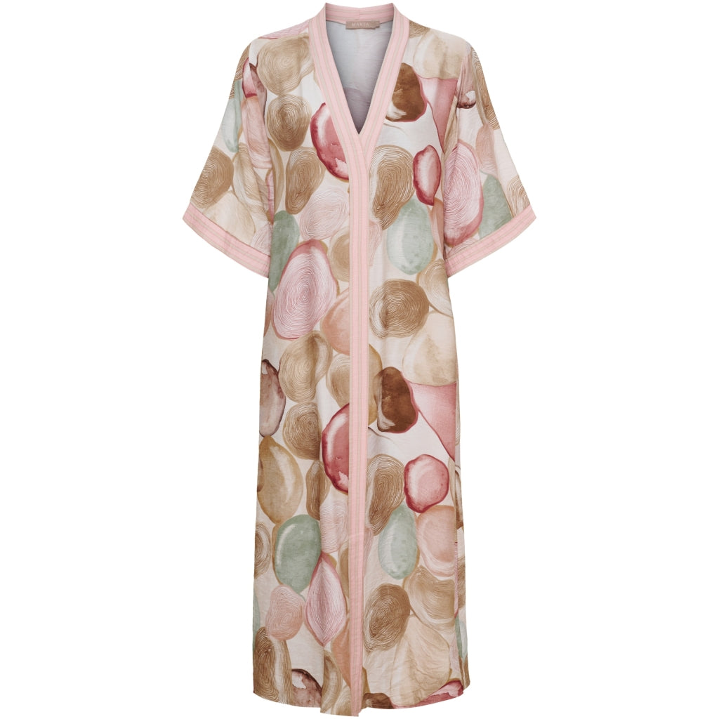 Marta Du Chateau Stefania Kjole Beige Rosa