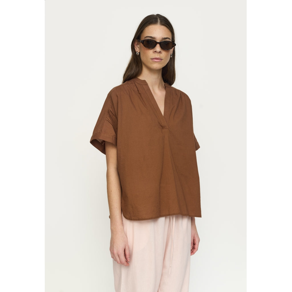 Soft Rebels Gallia Bluse Bison Brun