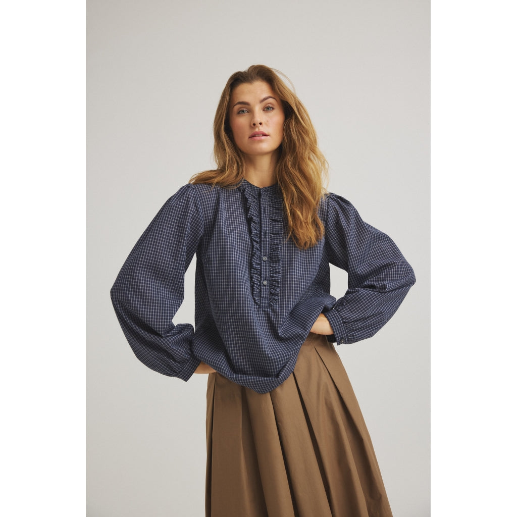 One Two Anso Bluse Night Blå