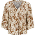 Soft Rebels Cline Skjorte Graphic Bison Brun