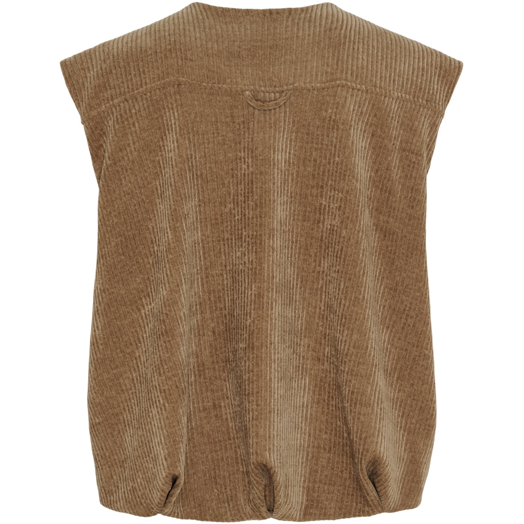 Marta Du Chateau Freya Vest Camel Brun  Onesize