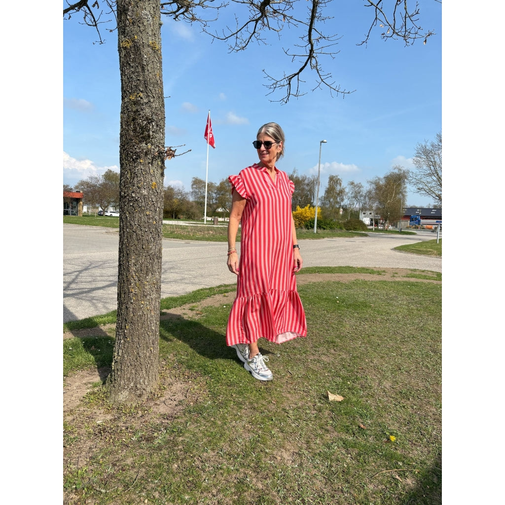 WILTO Stripe Kjole Stribet Rosa