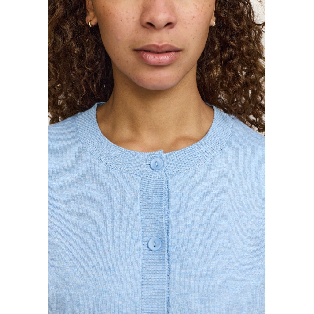 Soft Rebels Marla Strik Cardigan O-Neck Kortærmet Windsurfer Blå