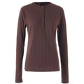 One Two Ambutto Pointelle T-shirt Bracken Brun