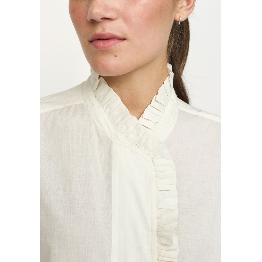 Soft Rebels Sunny Skjorte Arctic Wolf Hvid
