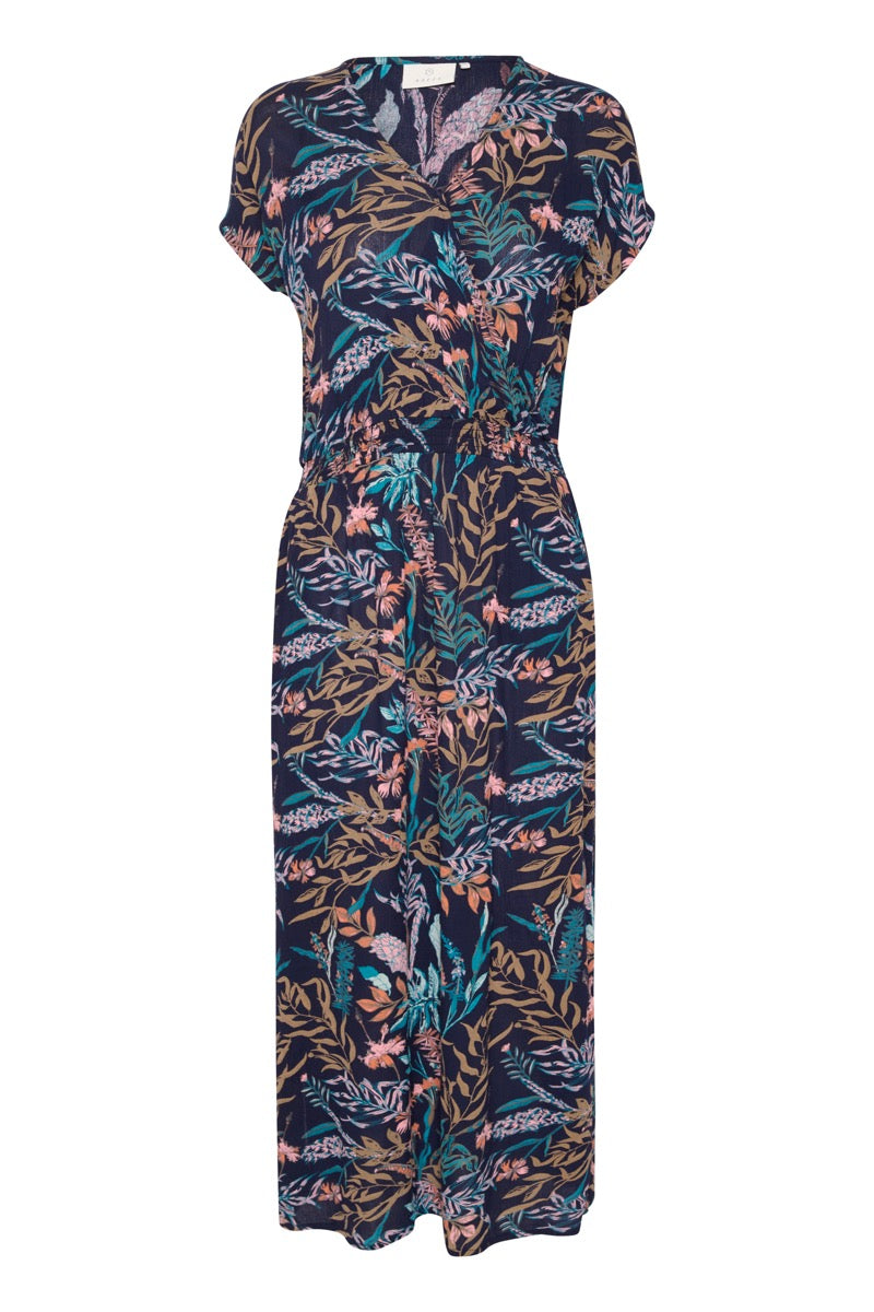 KAFFE Jennifer Maxi Kjole Midnight Marine Blå