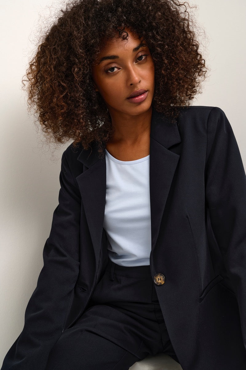 KAFFE Sakura Blazer Midnight Marine Blå