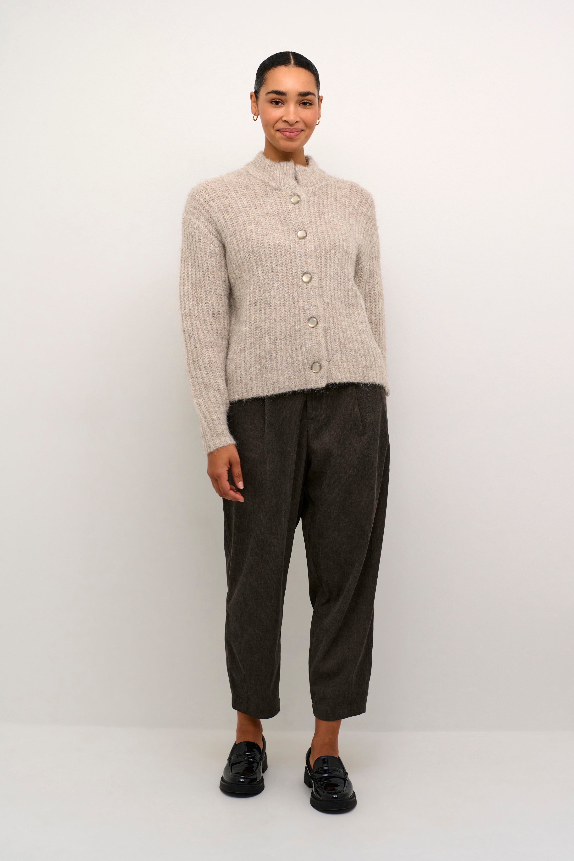 KAFFE Ane Strik Cardigan Major Brun