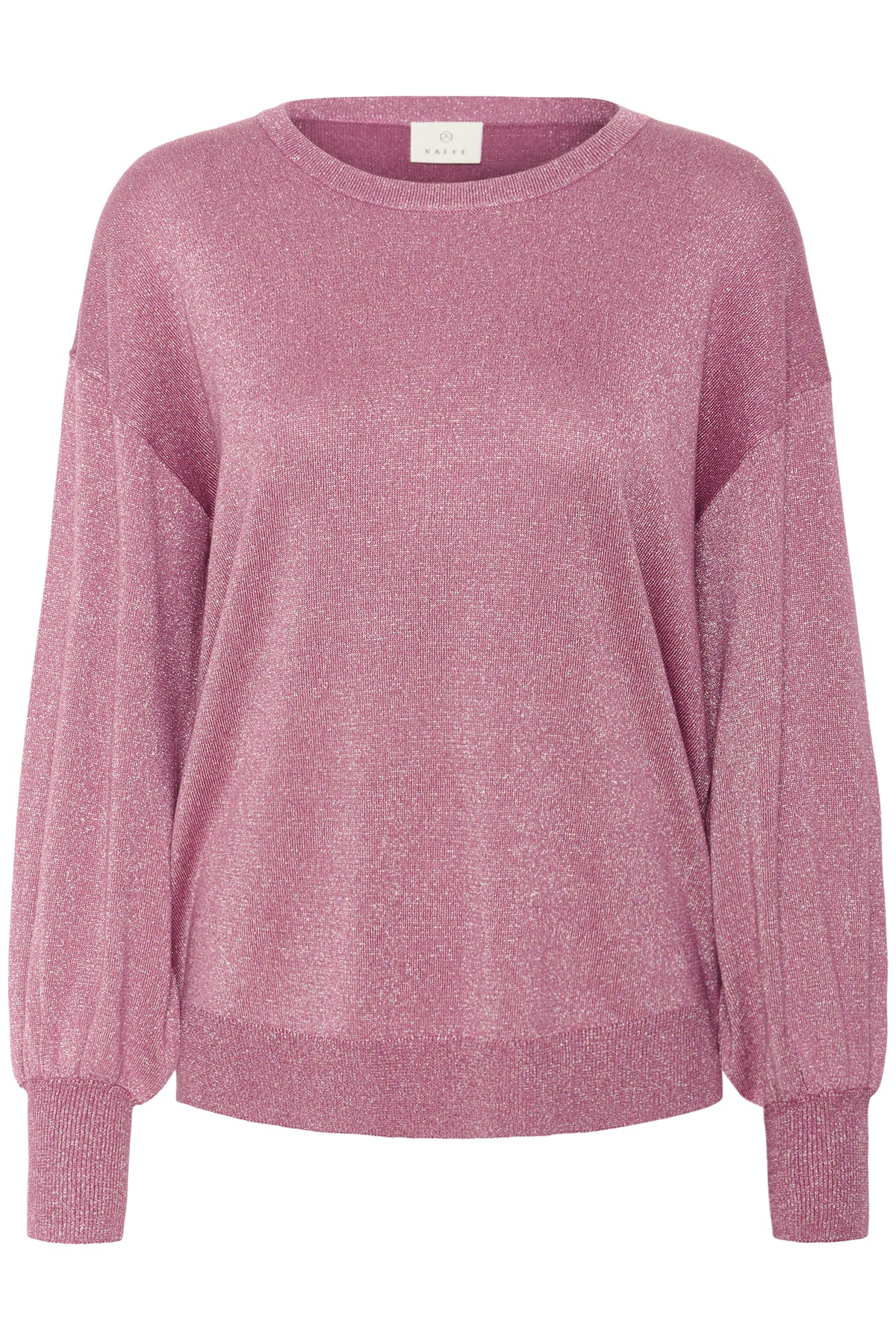 KAFFE Regina Strik O-Neck Tulipwood Lyserød