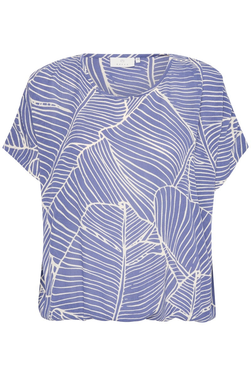 KAFFE Amber Bluse Kortærmet Indigo Blå