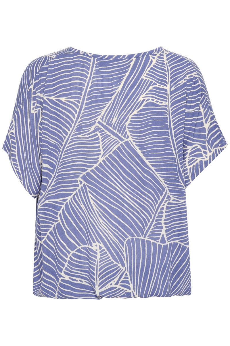 KAFFE Amber Bluse Kortærmet Indigo Blå