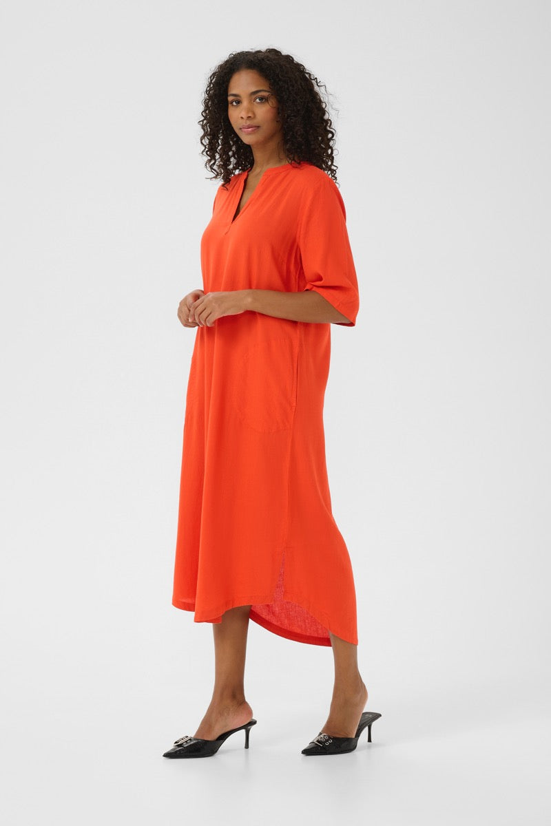 KAFFE Milia Kaftan Kjole Grenadine Orange