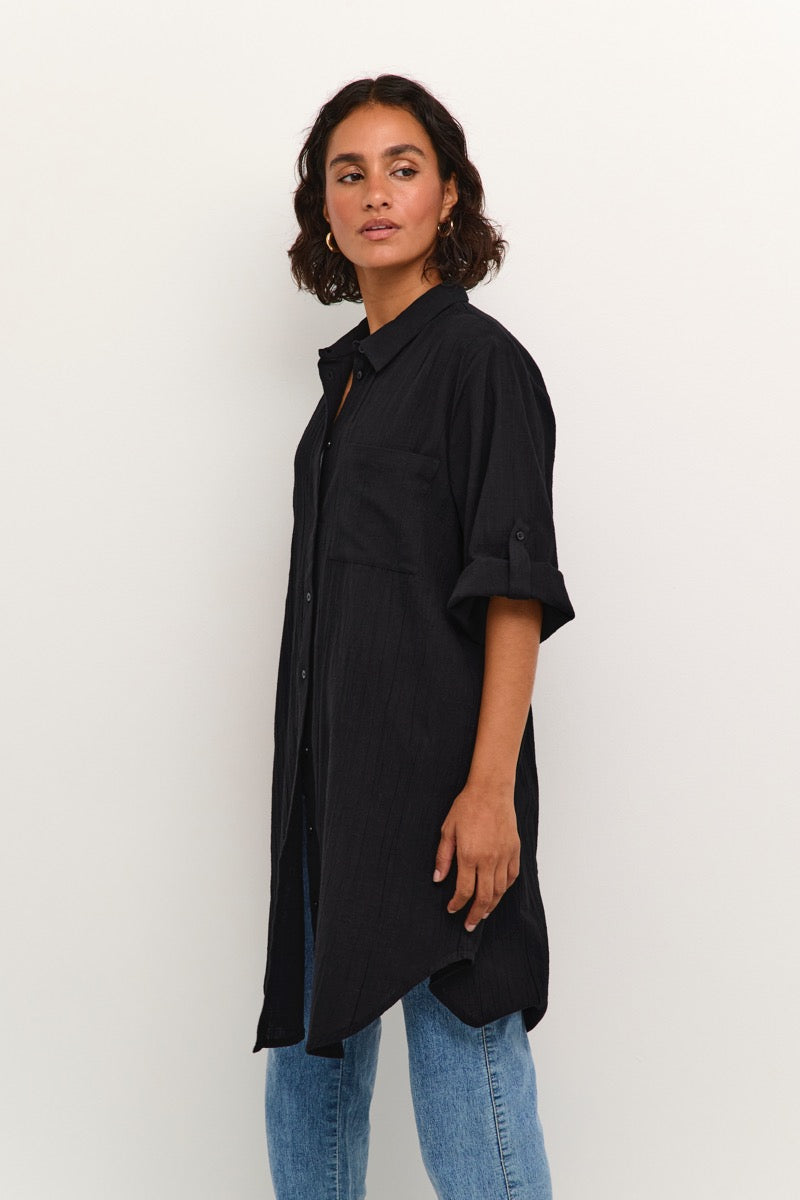 KAFFE Pauline Skjorte Kjole Deep Sort