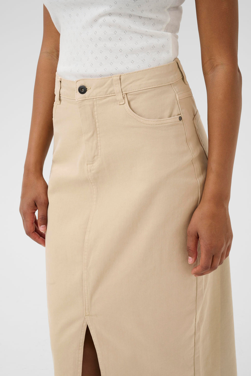KAFFE Zelina Nederdel Denim Feather Grå