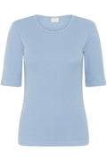 KAFFE Carna T Shirt Soft Chambray Blå