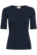 KAFFE Carna T Shirt Midnight Marine Blå