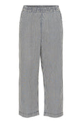 KAFFE Naya Culotte Bukser Stribet Midnight Blå Hvid