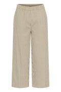 KAFFE Naya Culotte Bukser Stribet Brindle Turtledove Hvid Brun