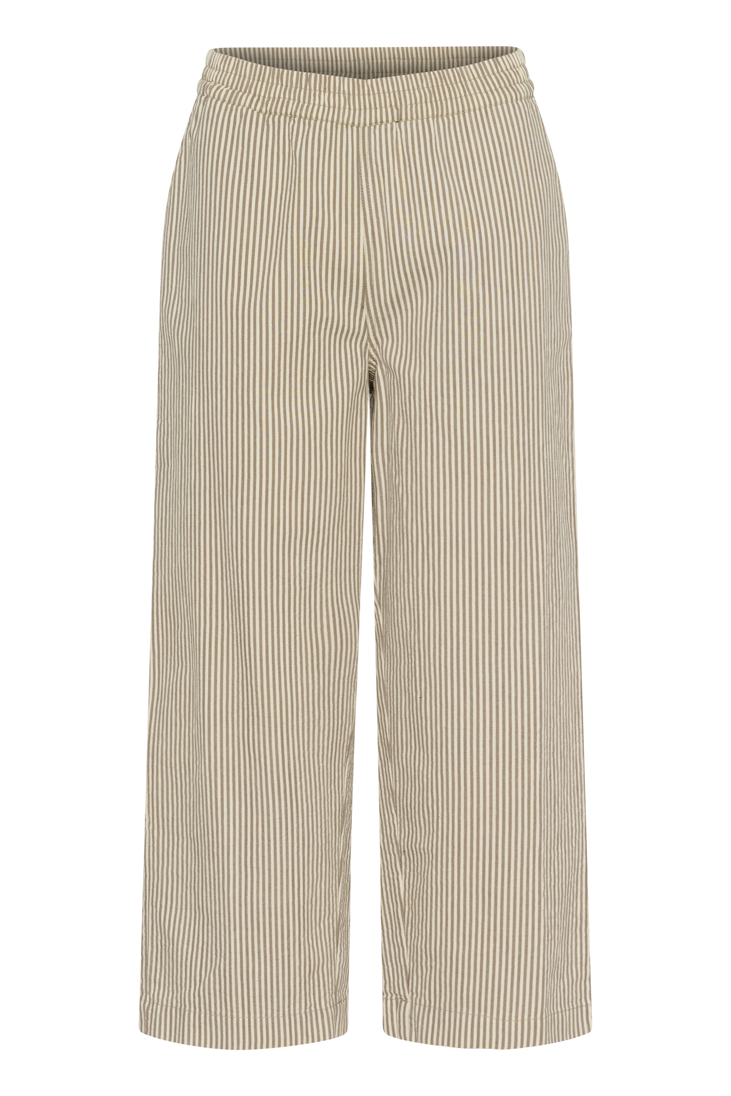 KAFFE Naya Culotte Bukser Stribet Brindle Turtledove Hvid Brun