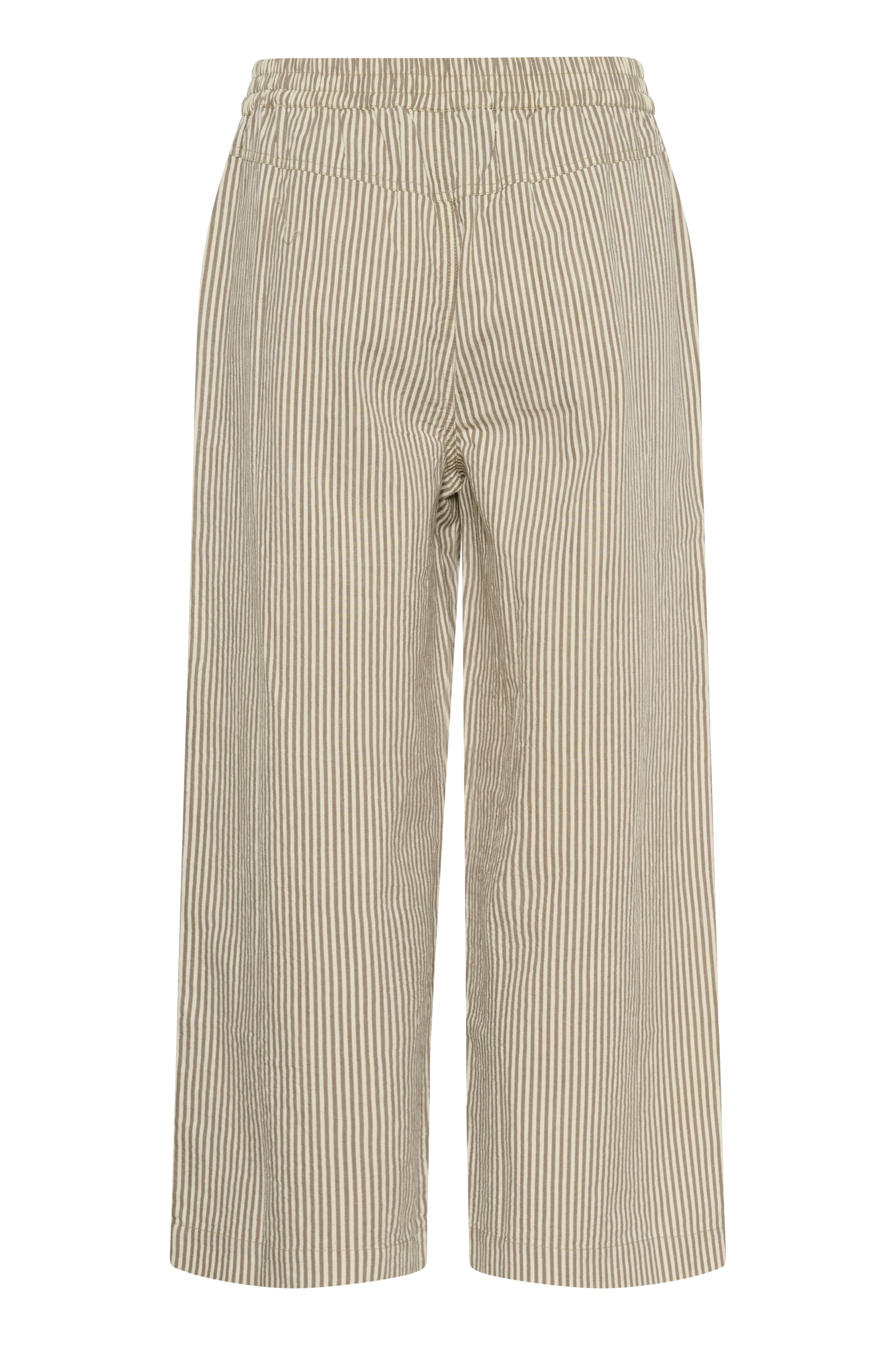 KAFFE Naya Culotte Bukser Stribet Brindle Turtledove Hvid Brun