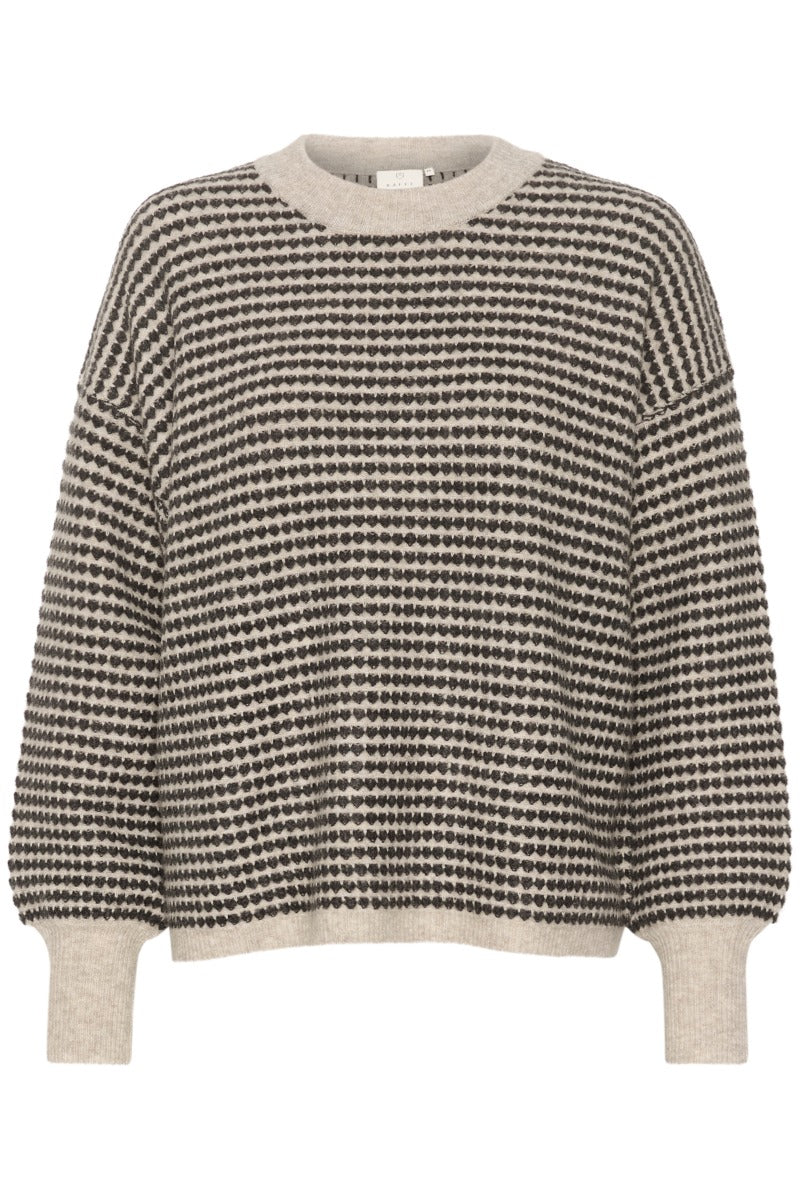KAFFE Ellery Strik Pullover Grå Sort