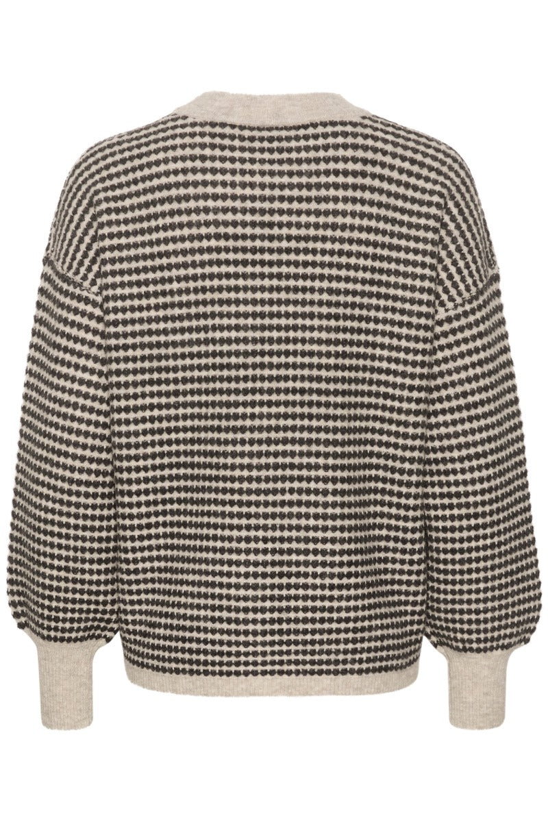 KAFFE Ellery Strik Pullover Grå Sort