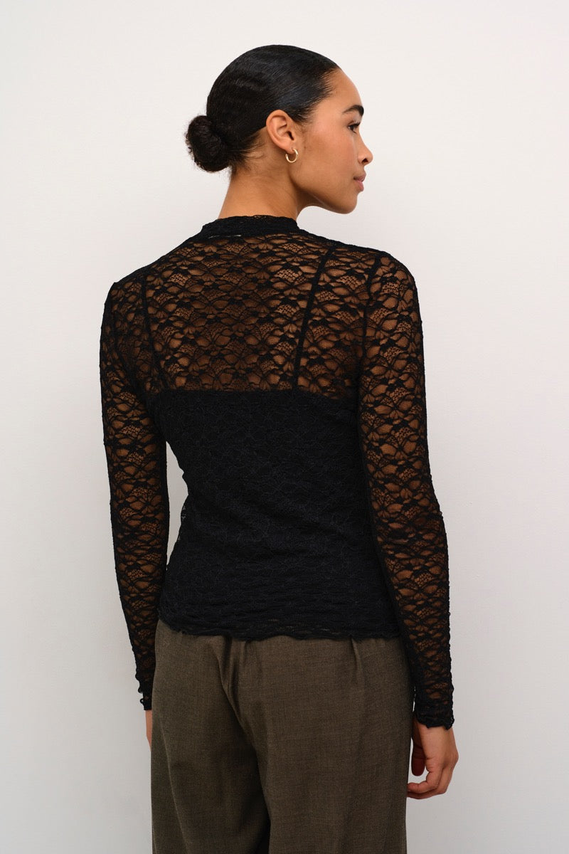 KAFFE Jolia Bluse Langærmet Deep Sort