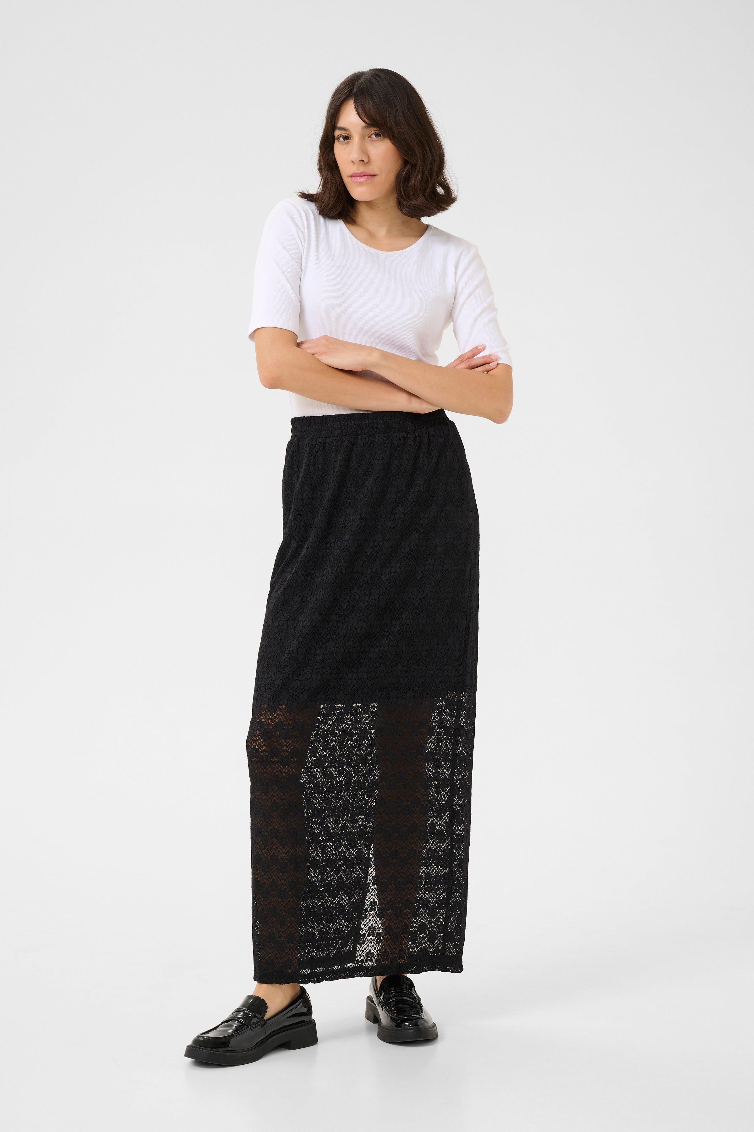 KAFFE Smilla Nederdel Lace Deep Sort