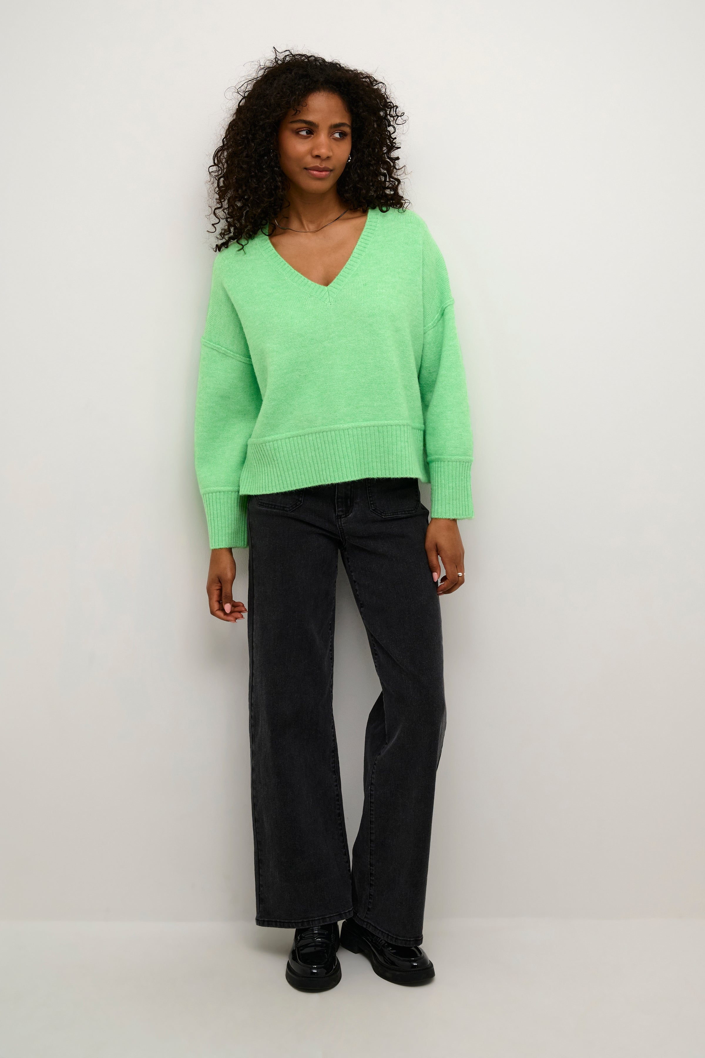 KAFFE Fridana Pullover Spring Bouquet Grøn
