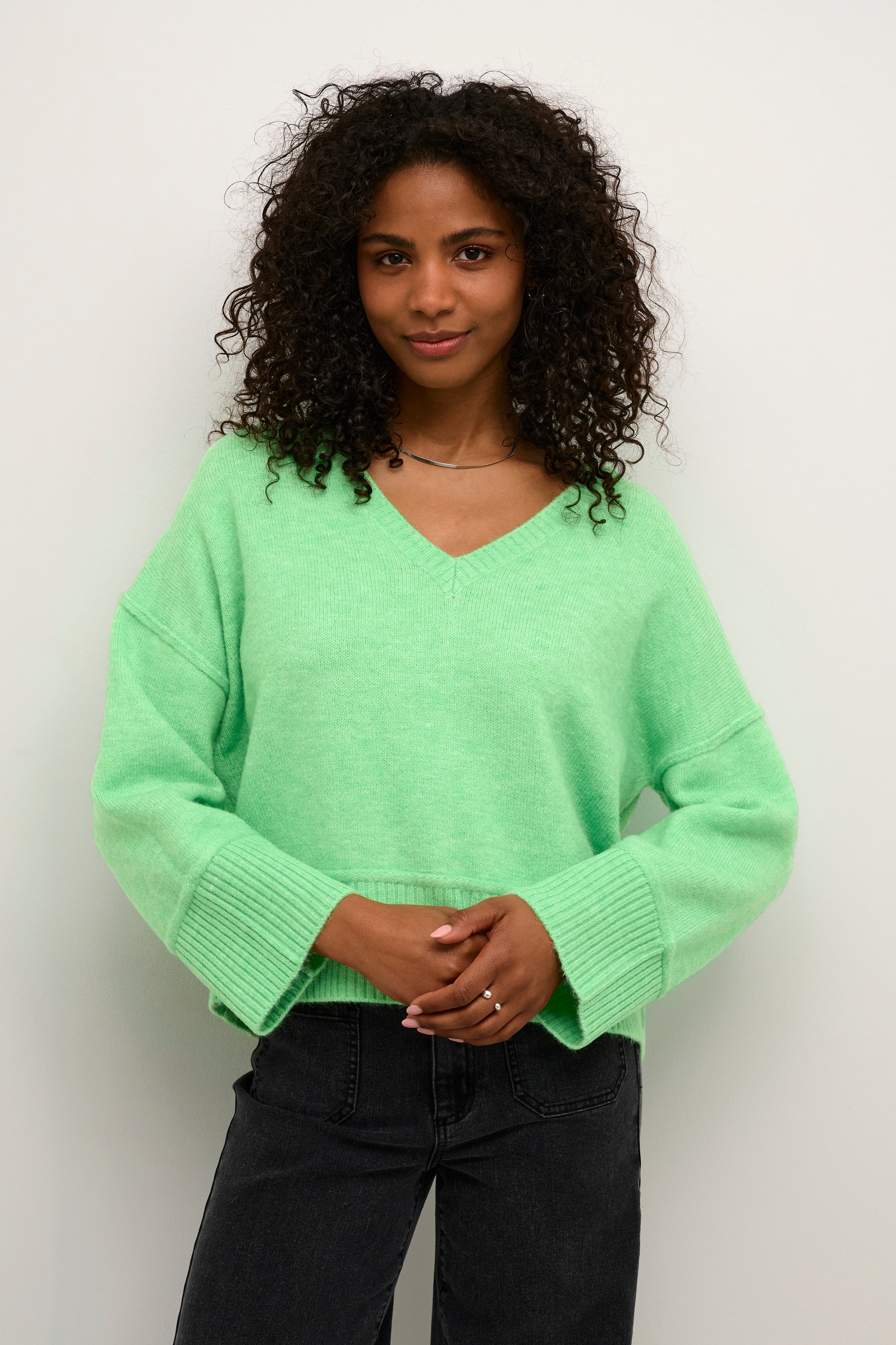 KAFFE Fridana Pullover Spring Bouquet Grøn