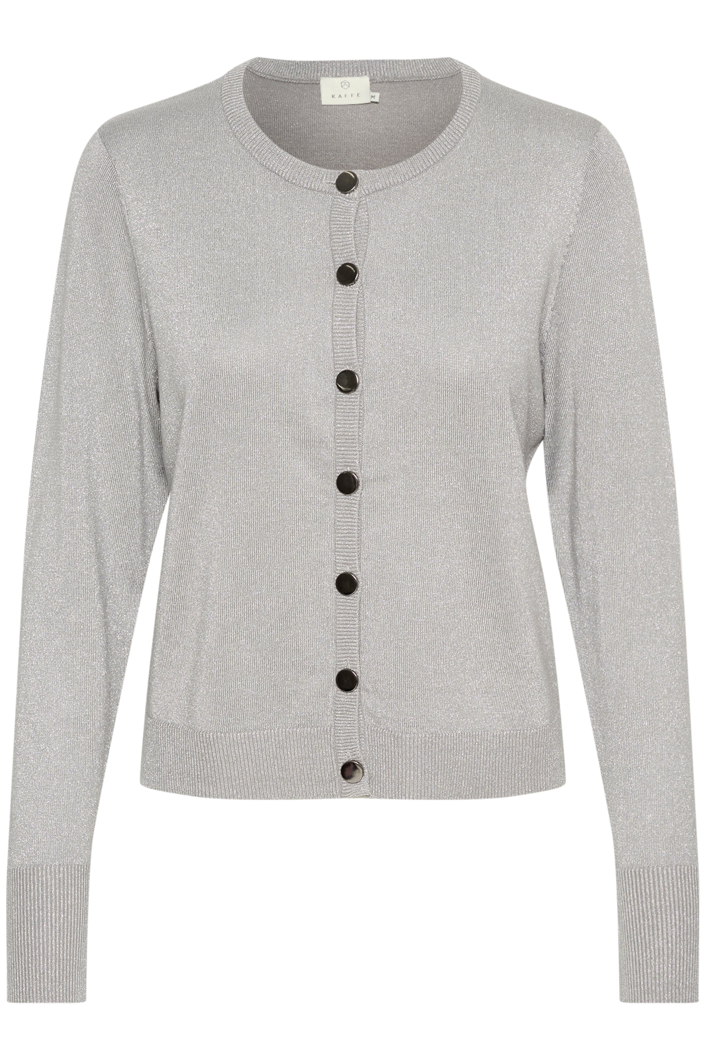 KAFFE Regina Cardigan Grå Silver Metallic