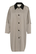 KAFFE Rosanna Trenchcoat Elephant Skin Grå