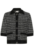 KAFFE Birte Cardigan Sort Turtledove Hvid