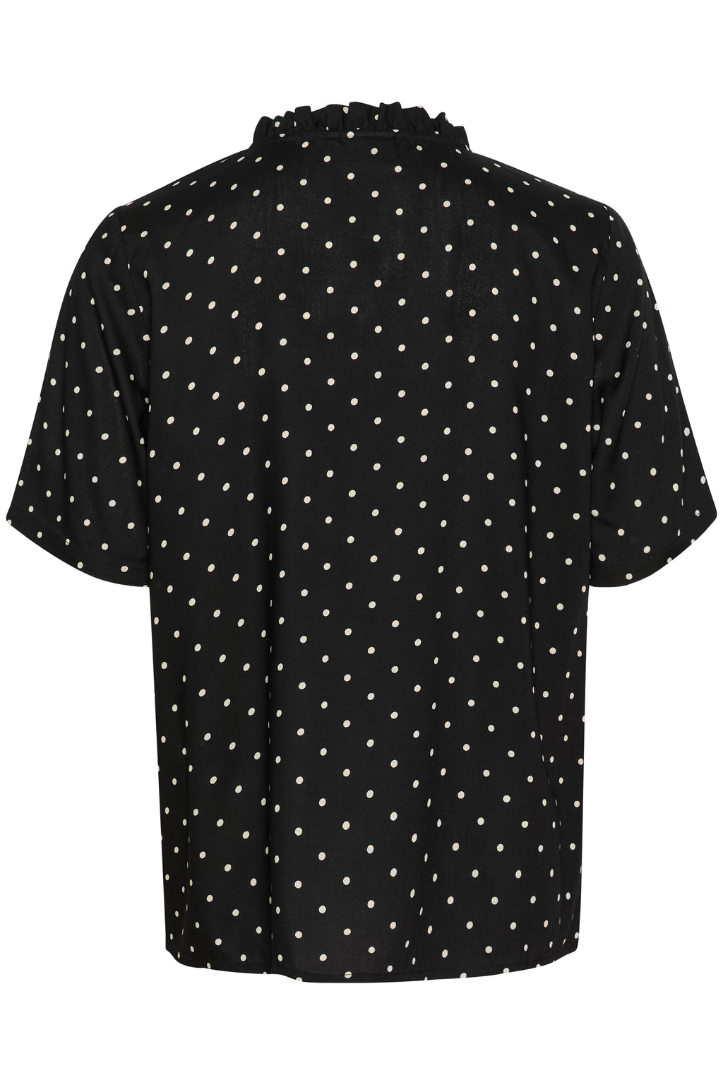 KAFFE Tina Bluse Prikker Sort Hvid