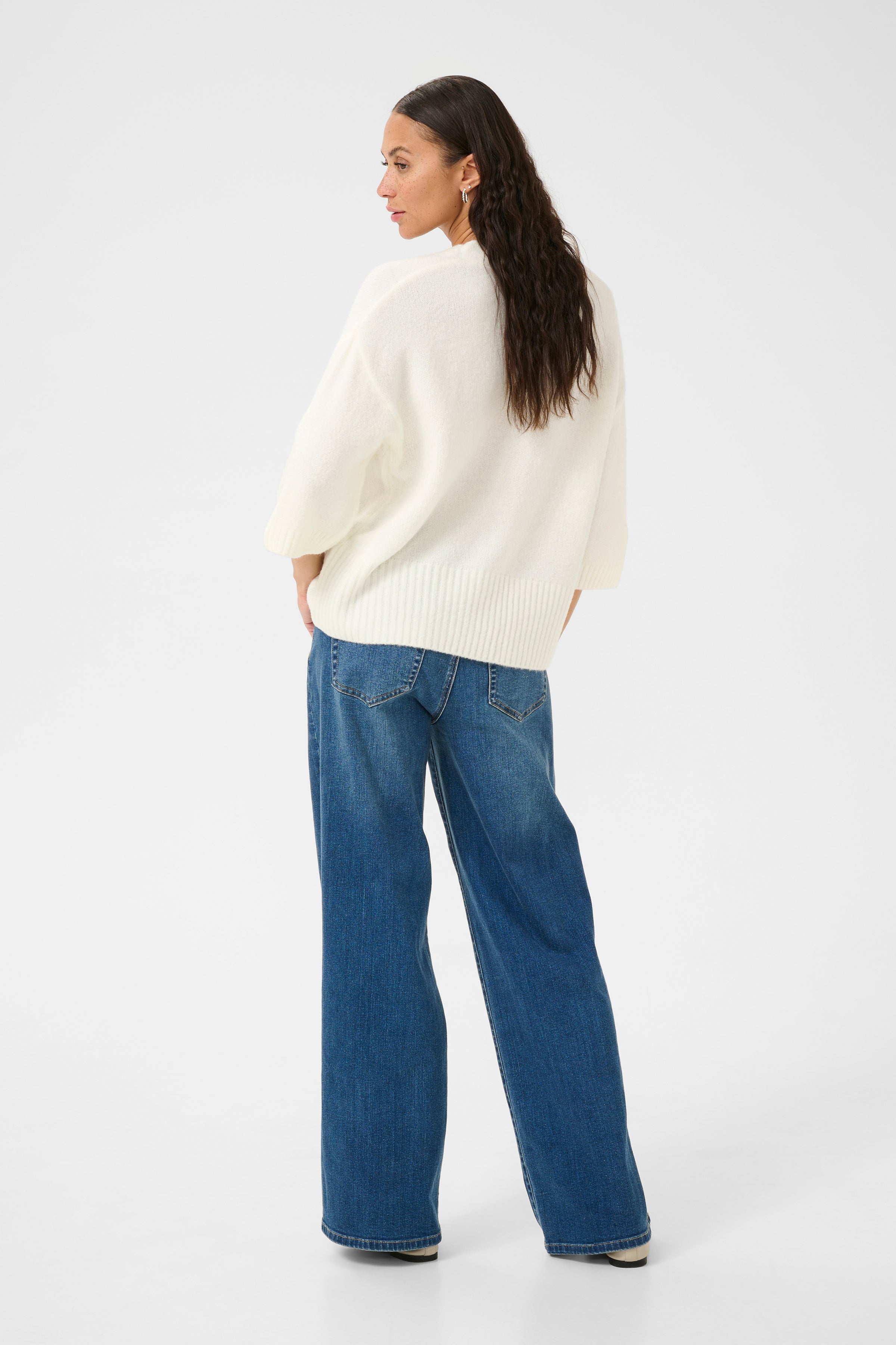 KAFFE Rosie Cardigan Chalk Hvid