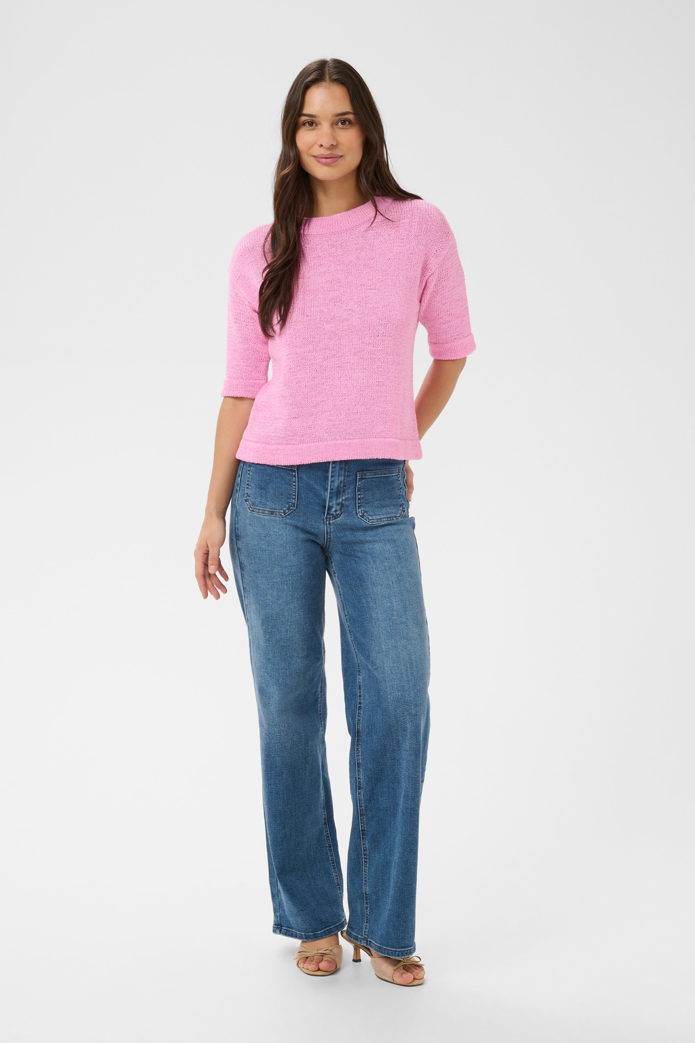 KAFFE Sevita Pullover Frosting Pink