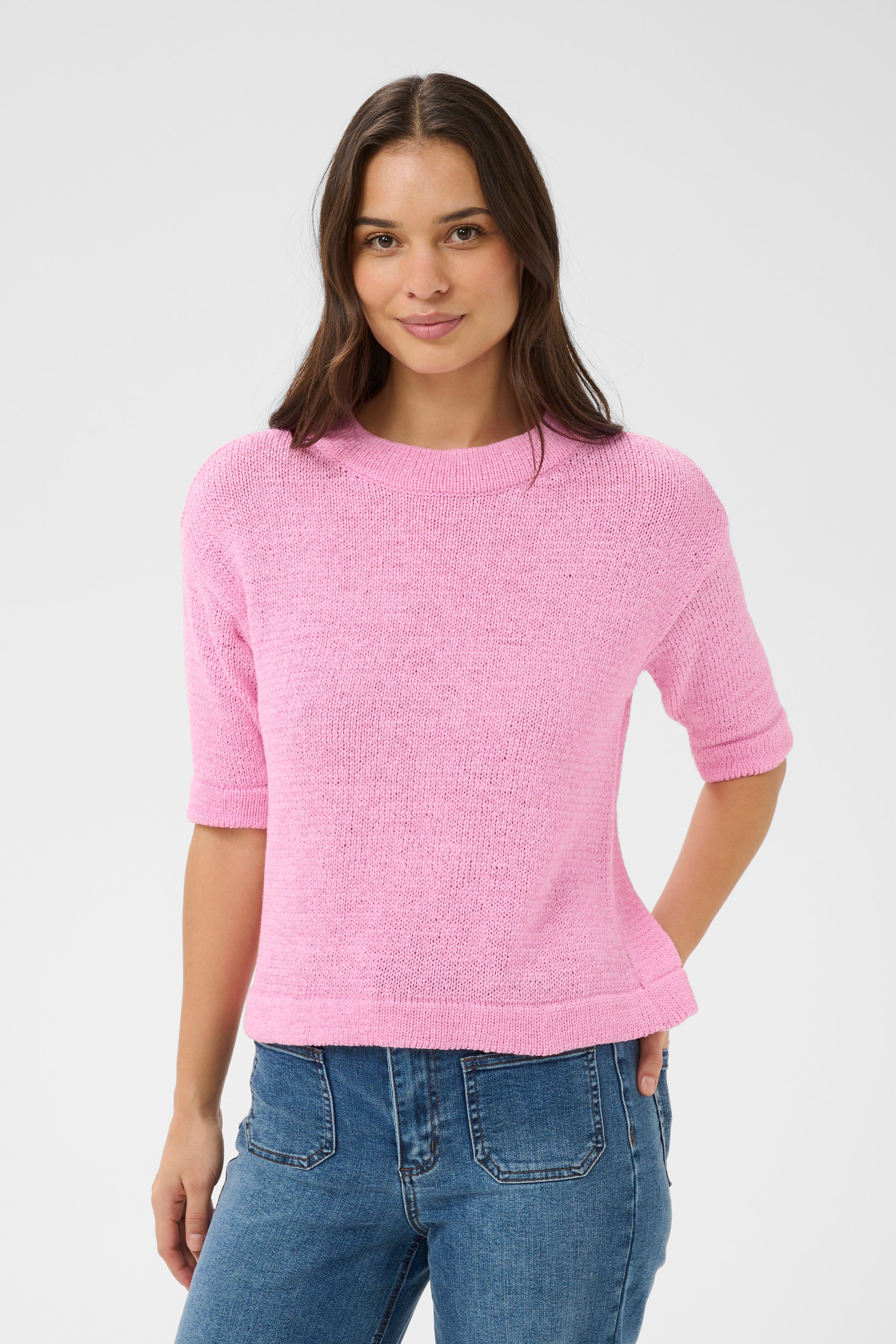 KAFFE Sevita Pullover Frosting Pink