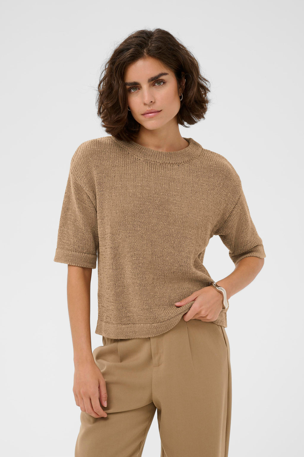 KAFFE Sevita Pullover Petrified Oak Brun