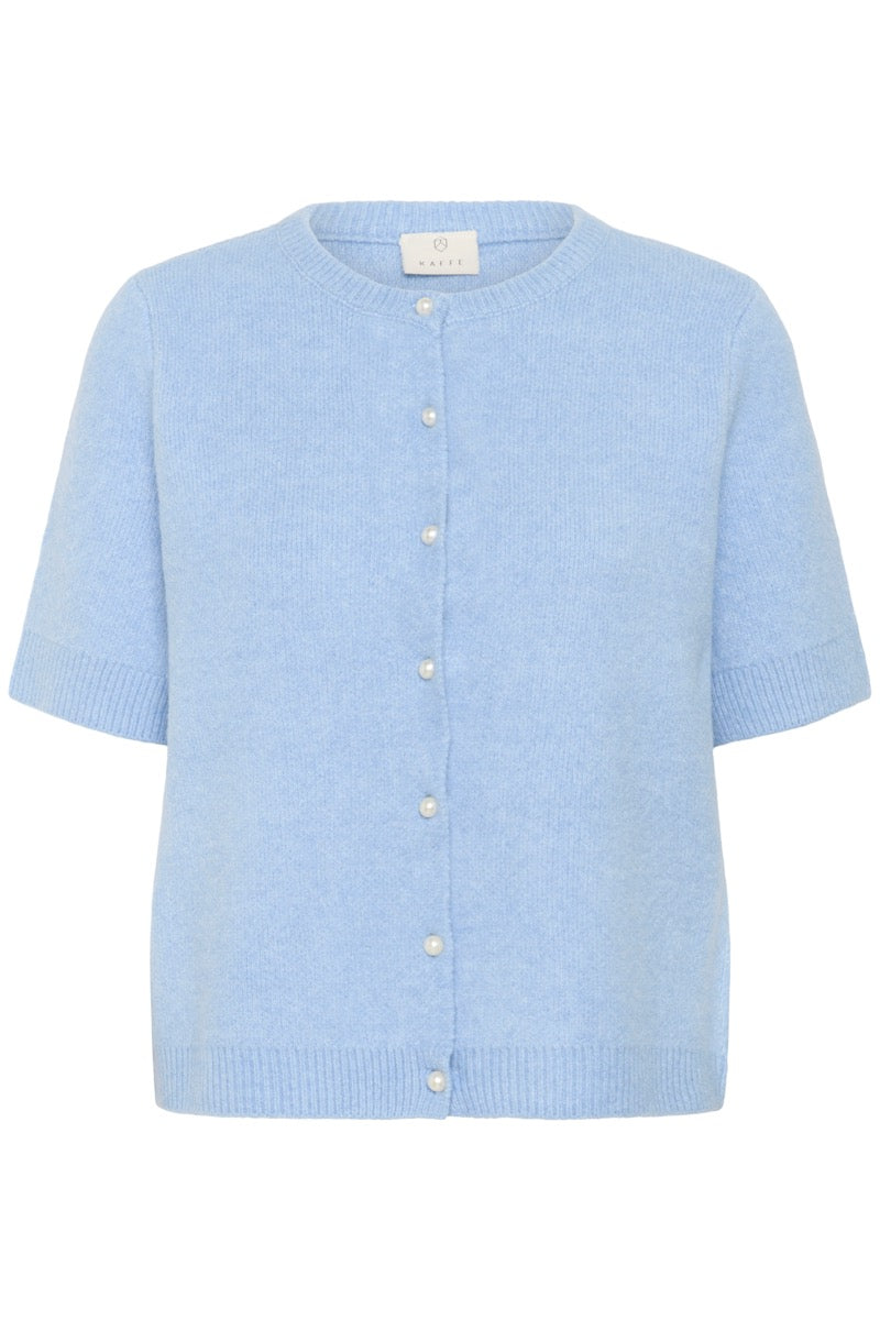 KAFFE Severina Strik Cardigan Soft Chambray Blå