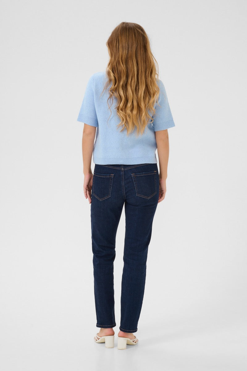 KAFFE Severina Strik Cardigan Soft Chambray Blå