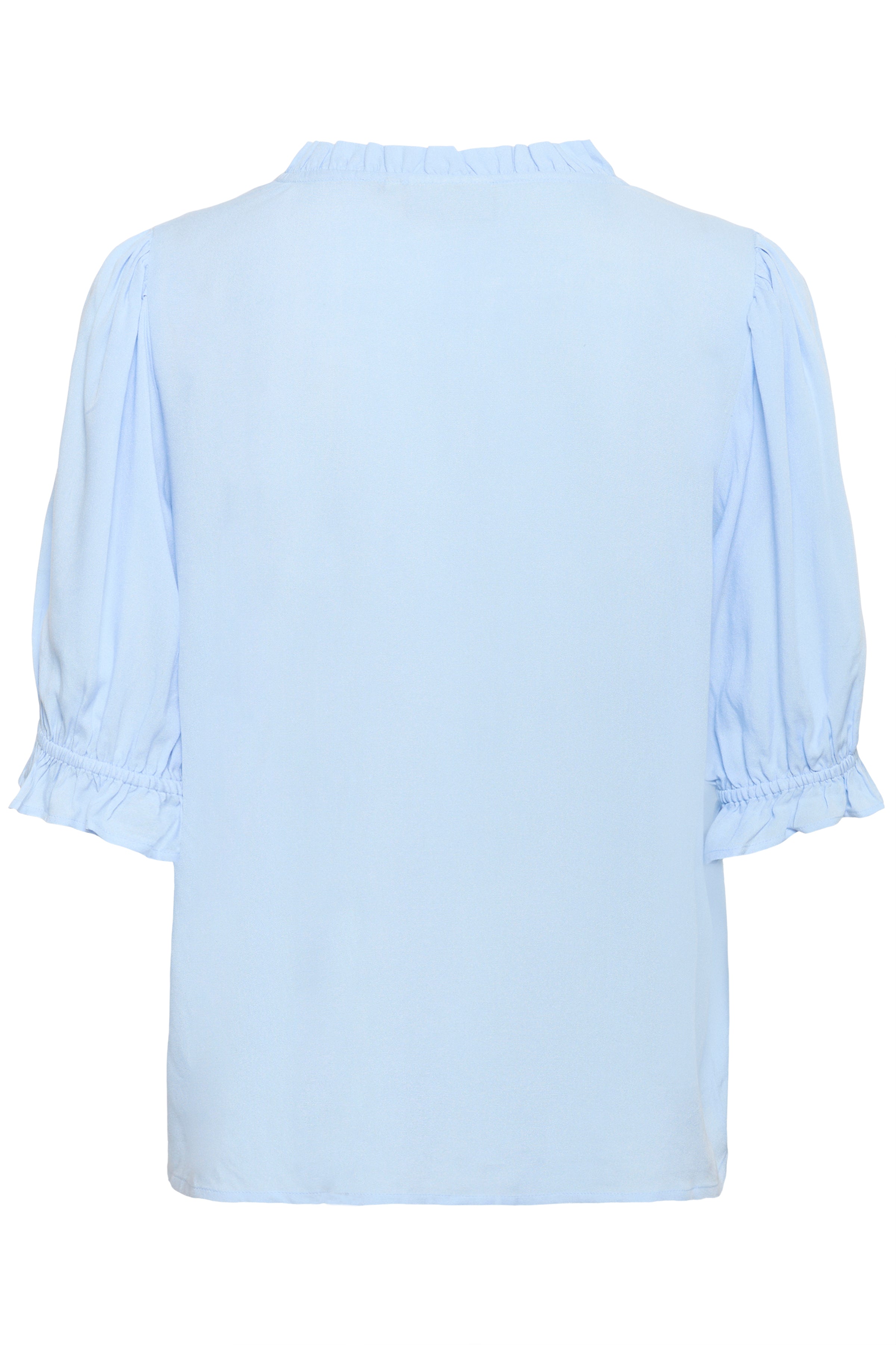 KAFFE Elly Solid Bluse Windsurfer Blå