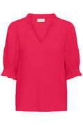 KAFFE Elly Solid Bluse Virtual Pink