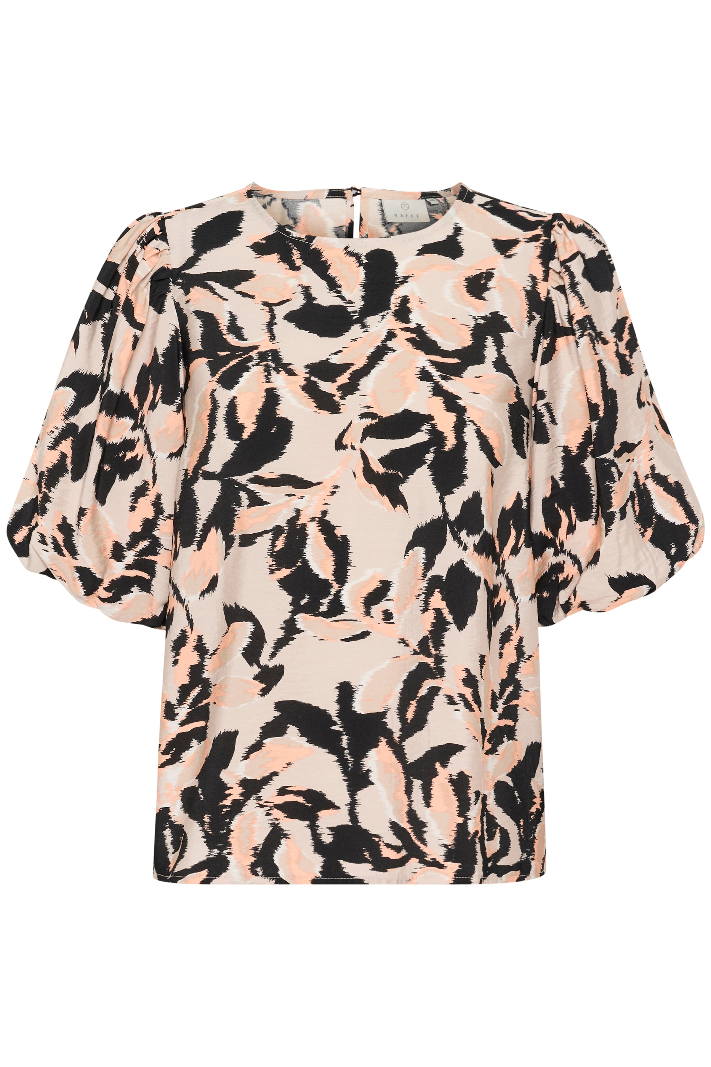 KAFFE Paco Bluse Beige Sort Peach