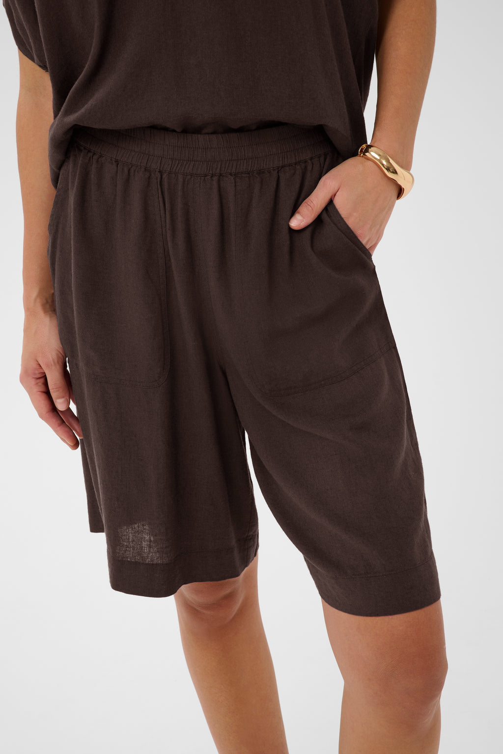 KAFFE Milia Shorts Coffee Sort