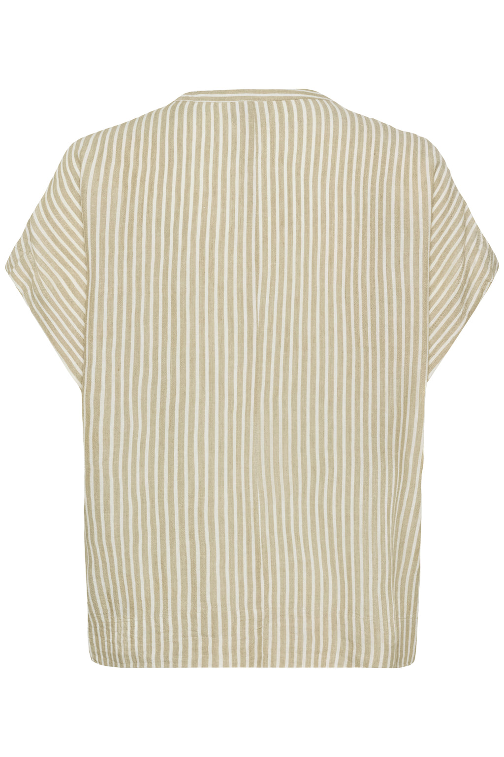 KAFFE Milia Wing Bluse Kortærmet Chinchilla Sand Hvid