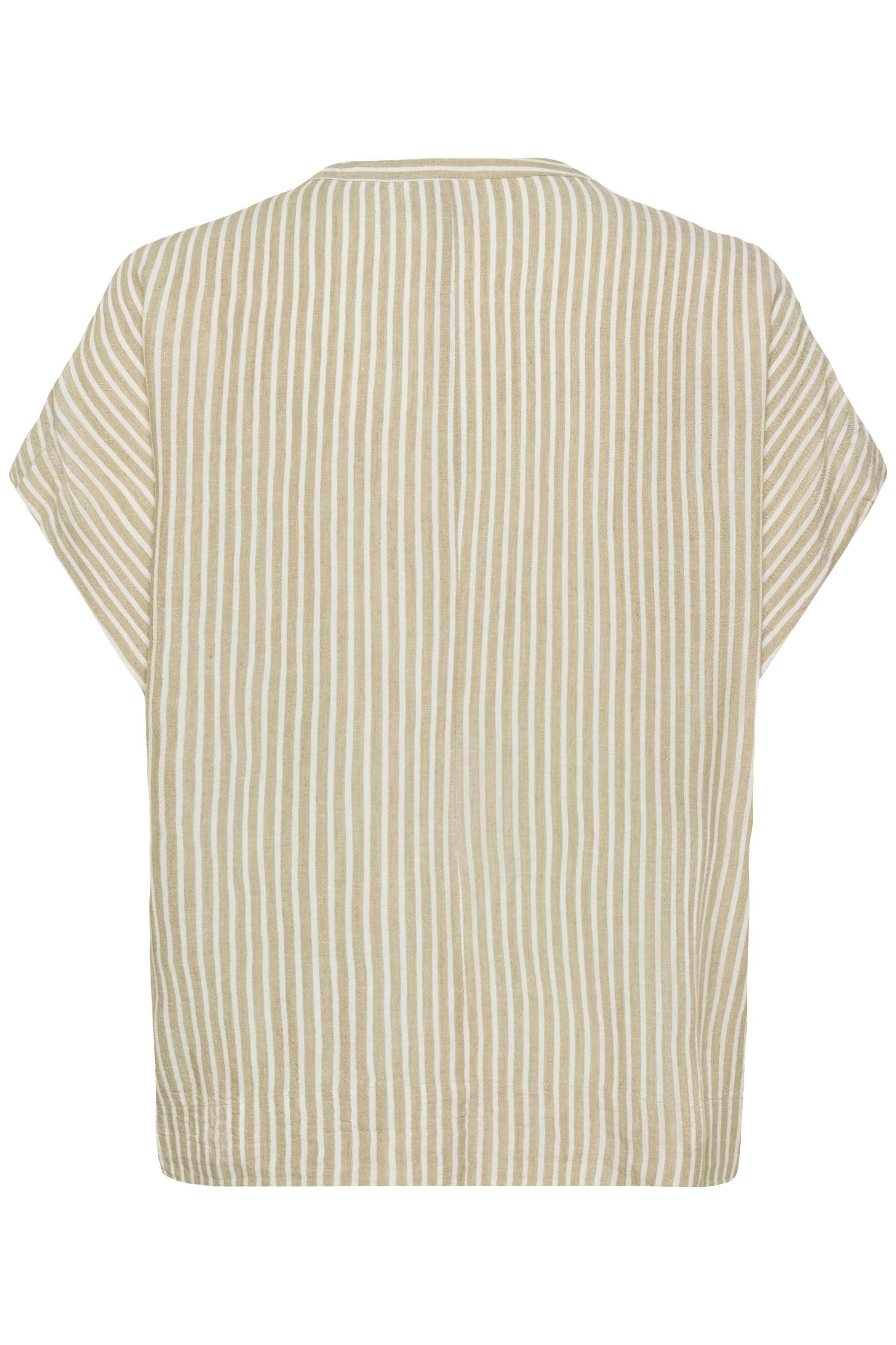 KAFFE Milia Wing Bluse Kortærmet Chinchilla Sand Hvid